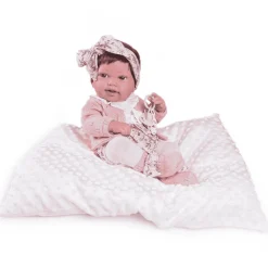 Muñecas Antonio Juan Recién Nacida Pipa con Pendientes y Cojín 42 cm