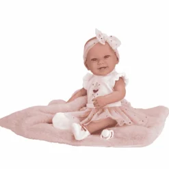 Muñecas Arias Reborn Elba Rosa con Saco Dormir 40 cm