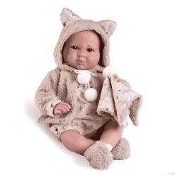 Muñeco Recién Nacido Luca con chaqueta borreguillo 42 cm Antonio Juan