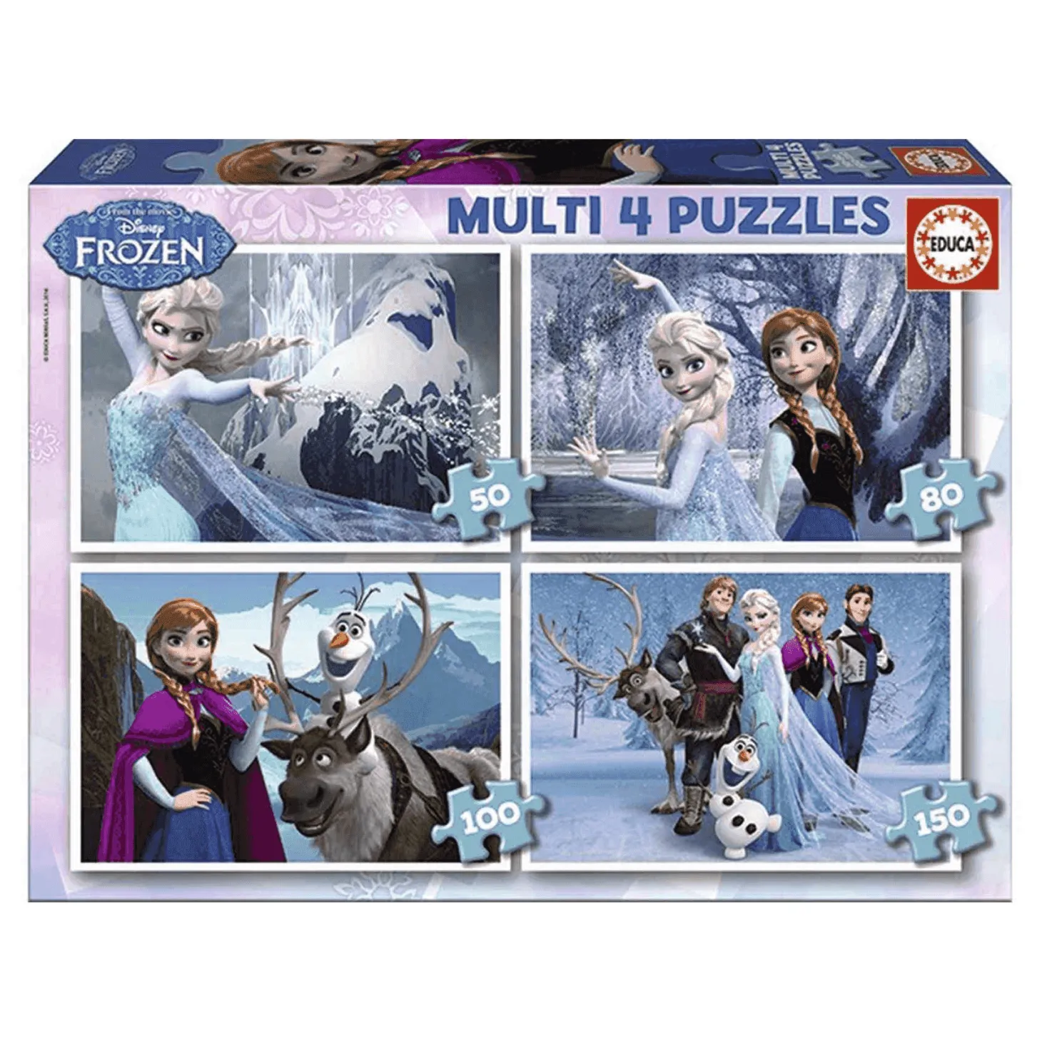 Multi 4 Puzzles Frozen 50-80-100-150