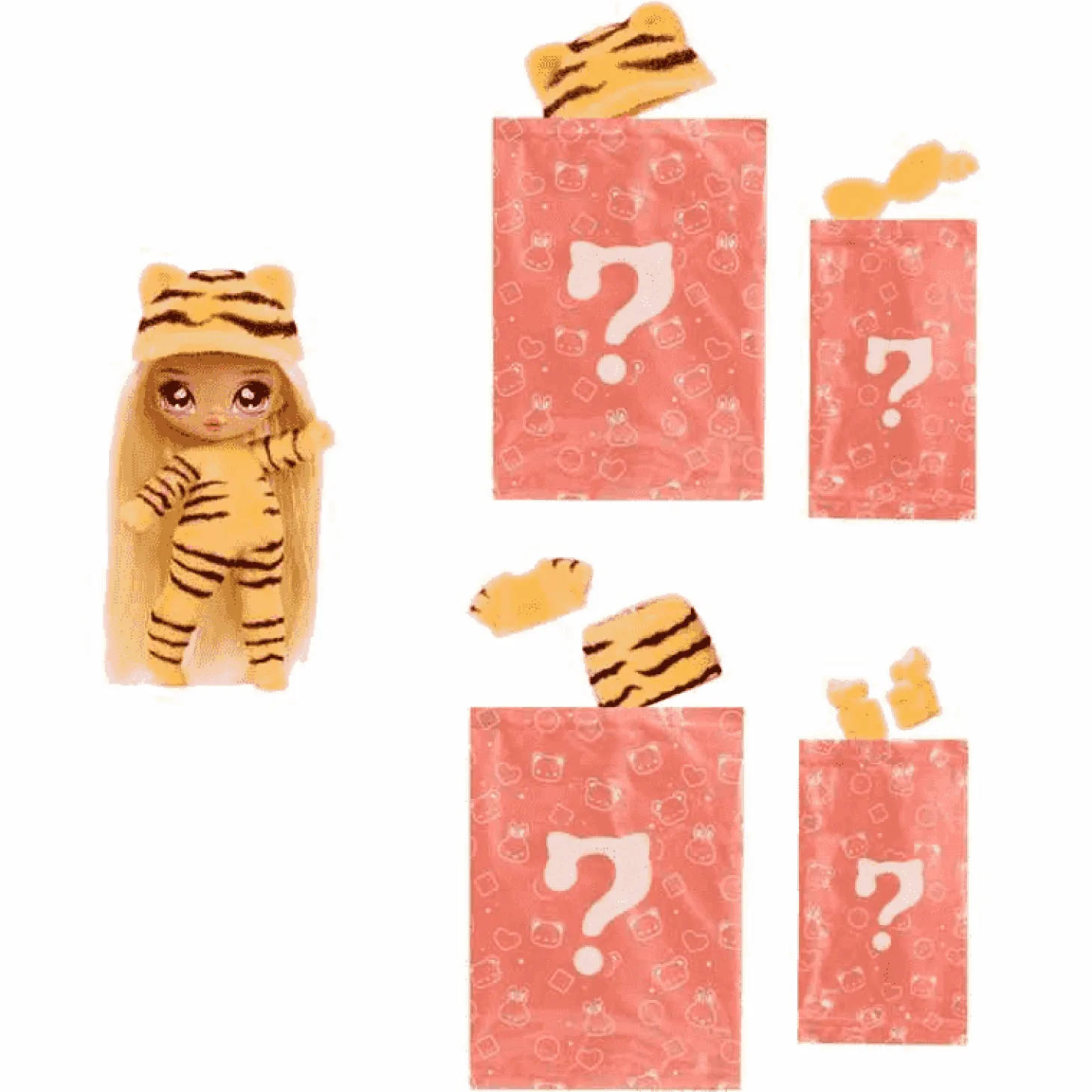 Na! Na! Na! Muñeca Fuzzy Surprise - Tiger Girl (Chica Tigre)