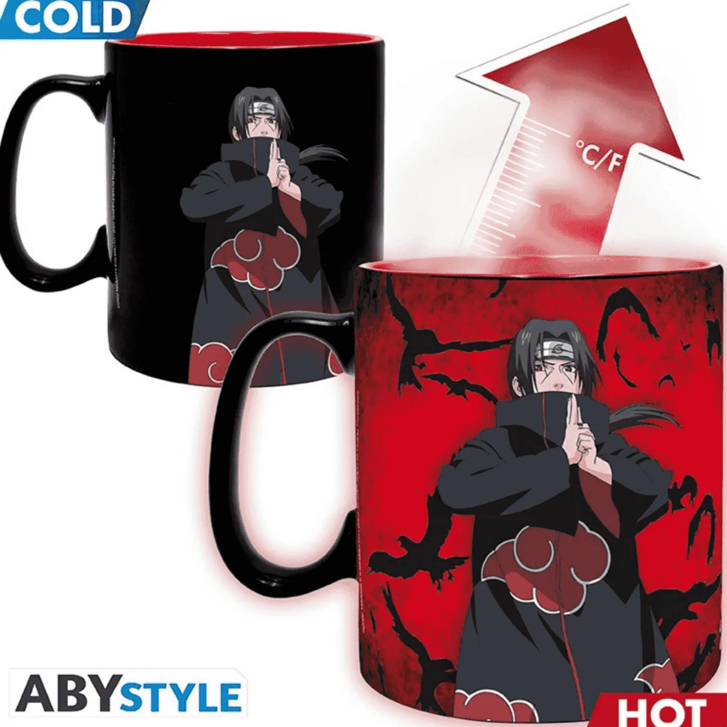 Naruto Shippuden Taza con Efecto Térmico Kakashi Itachi 460 ml