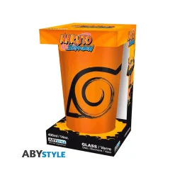 Naruto Shippuden Vaso de Cristal Konoha y Sceau 400 ml
