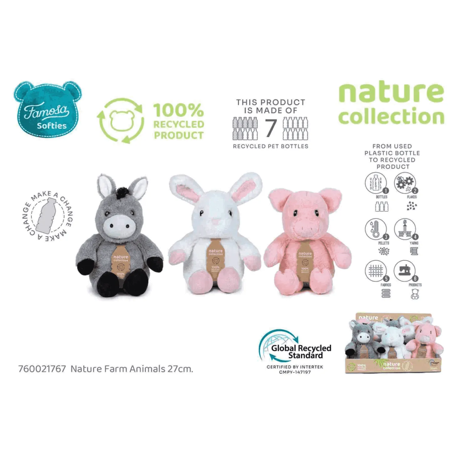 Nature Farm Animals 27 Cm Peluche Surtido