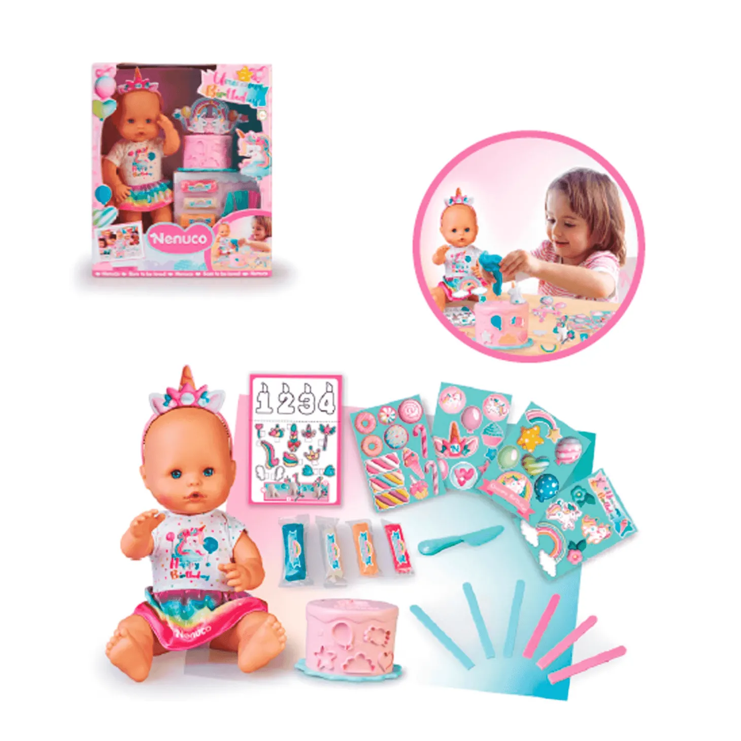 Nenuco Cumple de Unicornio Muñeco Bebé