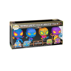 Pack 4 figuras Funko Miles Morales Spiderman Blacklight