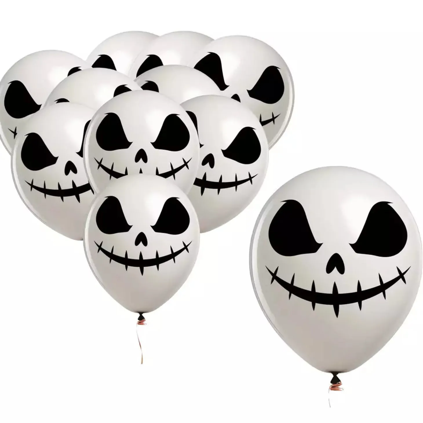 Pack 10 Globos Blancos Fantasma 30 cm