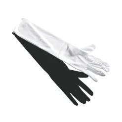 Par de Guantes Negros Largos Accesorio de Disfraz