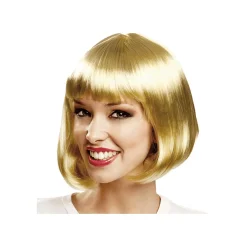 Peluca Corta Rubia Accesorio de Disfraz