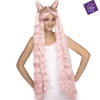 Peluca Manga color rosa para disfraz