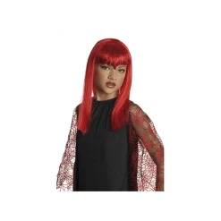 Peluca vampiresa traviesa roja infantil