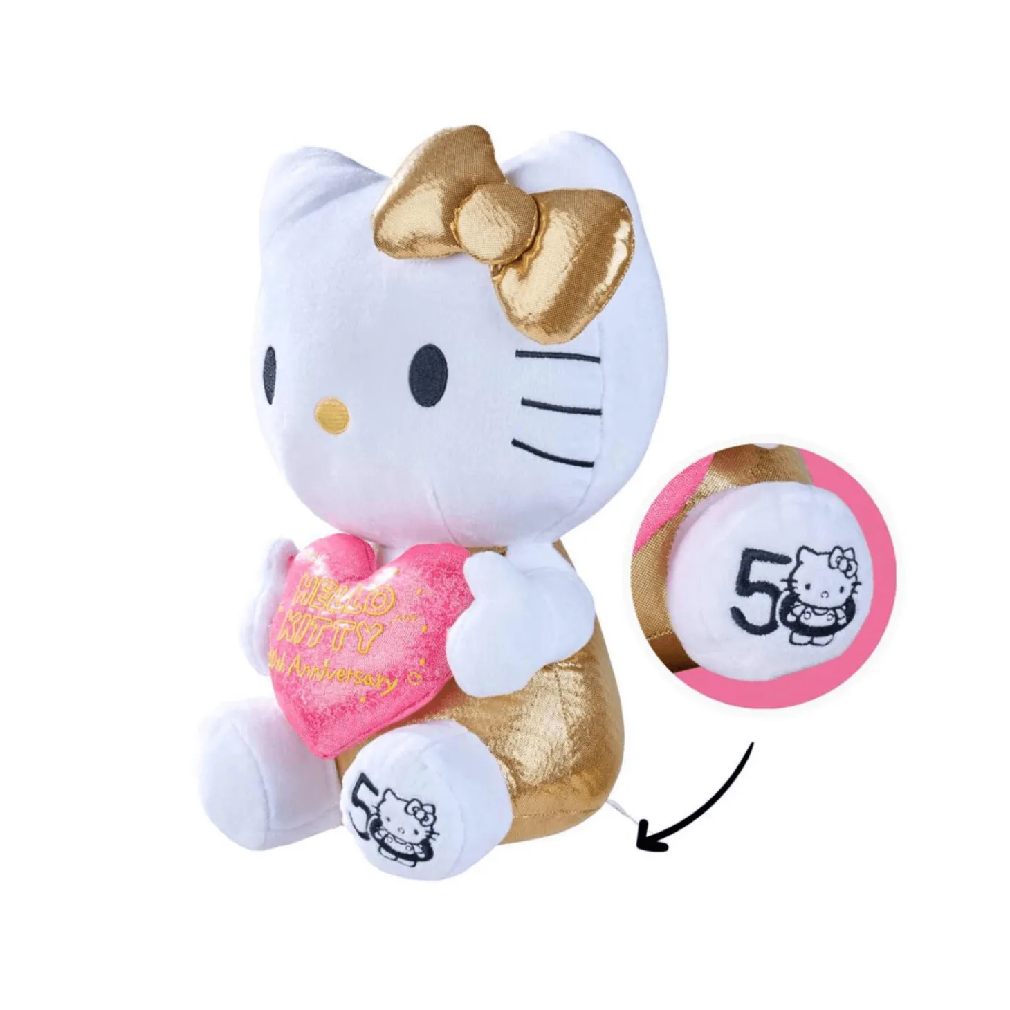 Peluche Hello Kitty 50º Aniversario 30cm