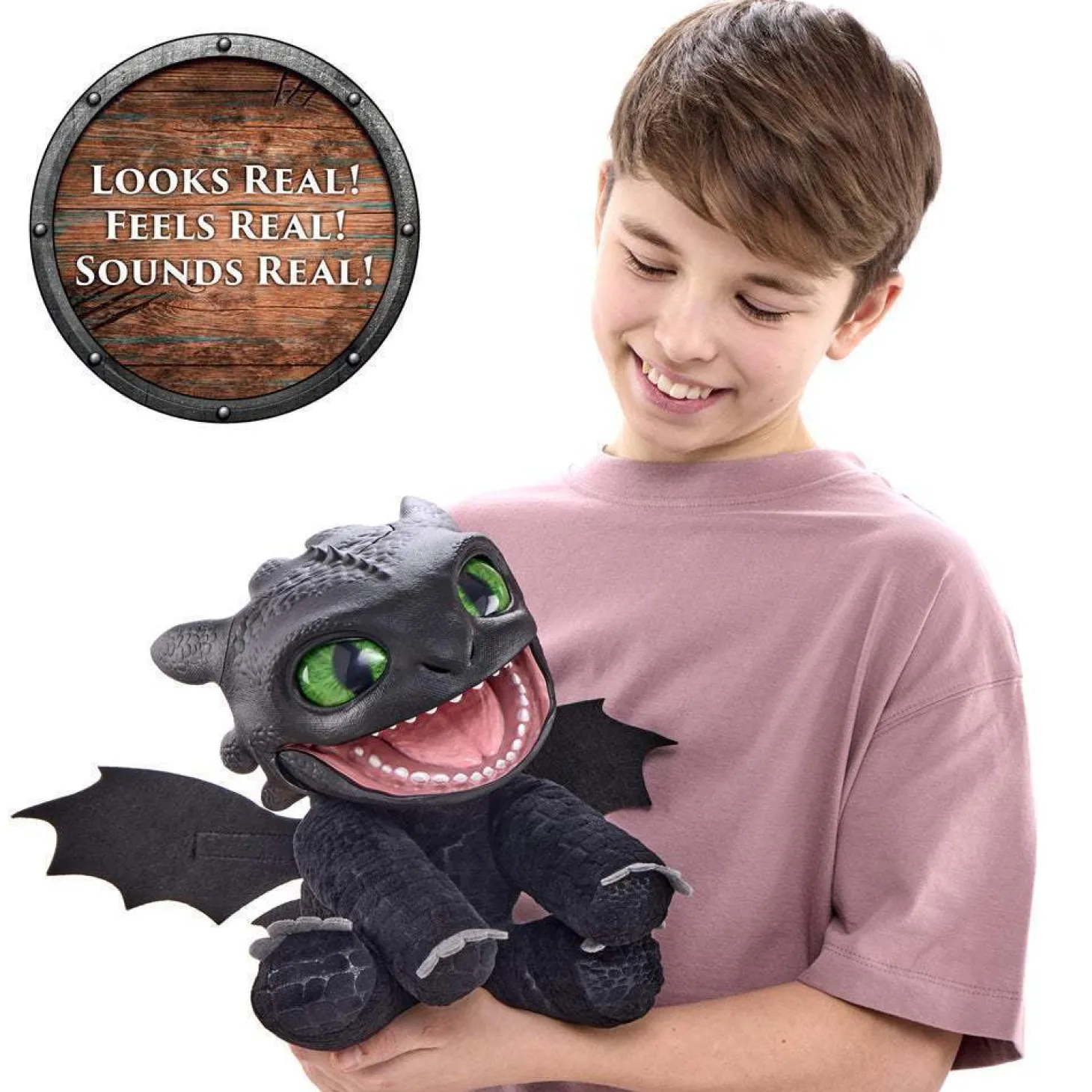 Peluche Real FX Desdentado – ¡Haz que el dragón cobre vida en tus manos!