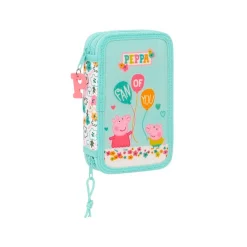 Peppa Pig Plumier Doble 28 Piezas de Safta: ¡Organiza y Diviértete con Tu Personaje Favorito!