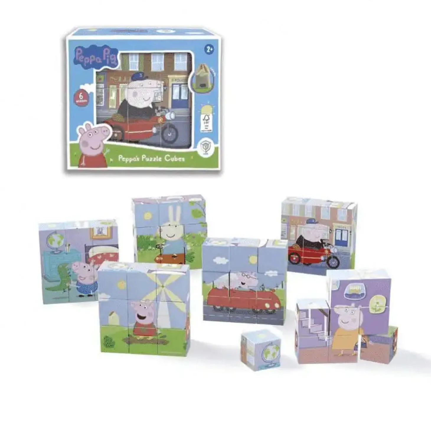 Peppa Pig Rompecabezas de Madera (3×3)