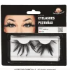 Pestañas pluma negras con adhesivo – Complemento de maquillaje Halloween