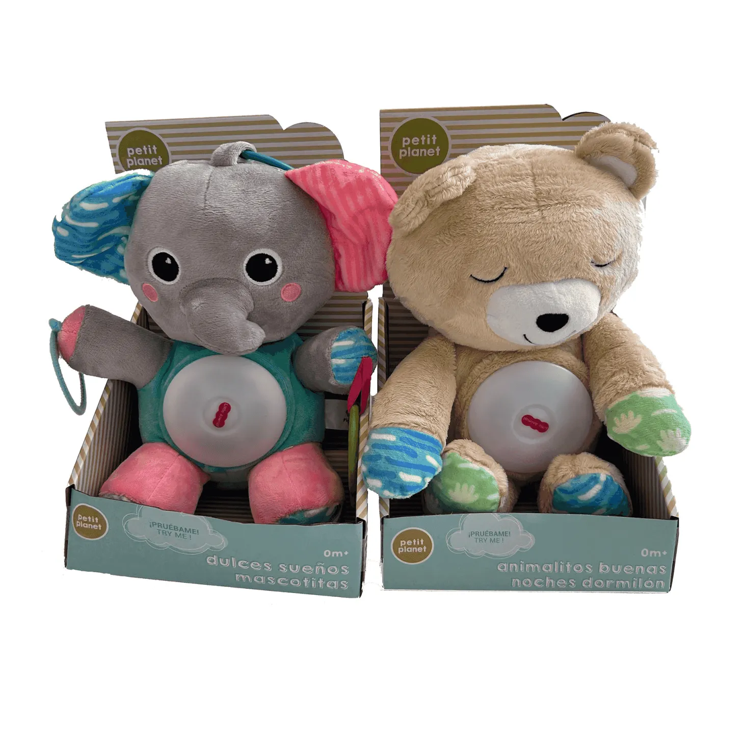 Petit Planet Animalitos Buenas Noches Dormilón – Peluche Musical con Luz Multicolor