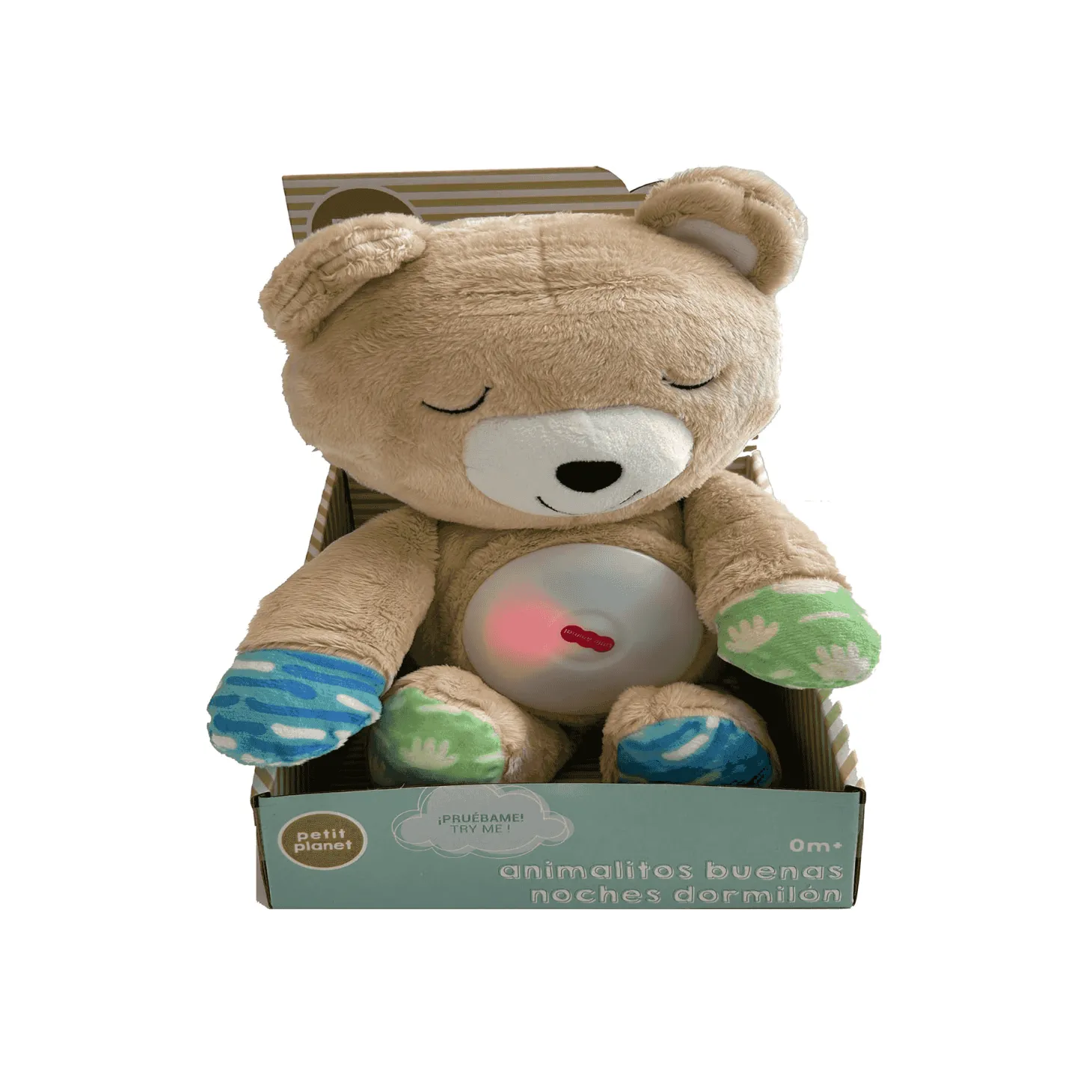Petit Planet Animalitos Buenas Noches Dormilón – Peluche Musical con Luz Multicolor