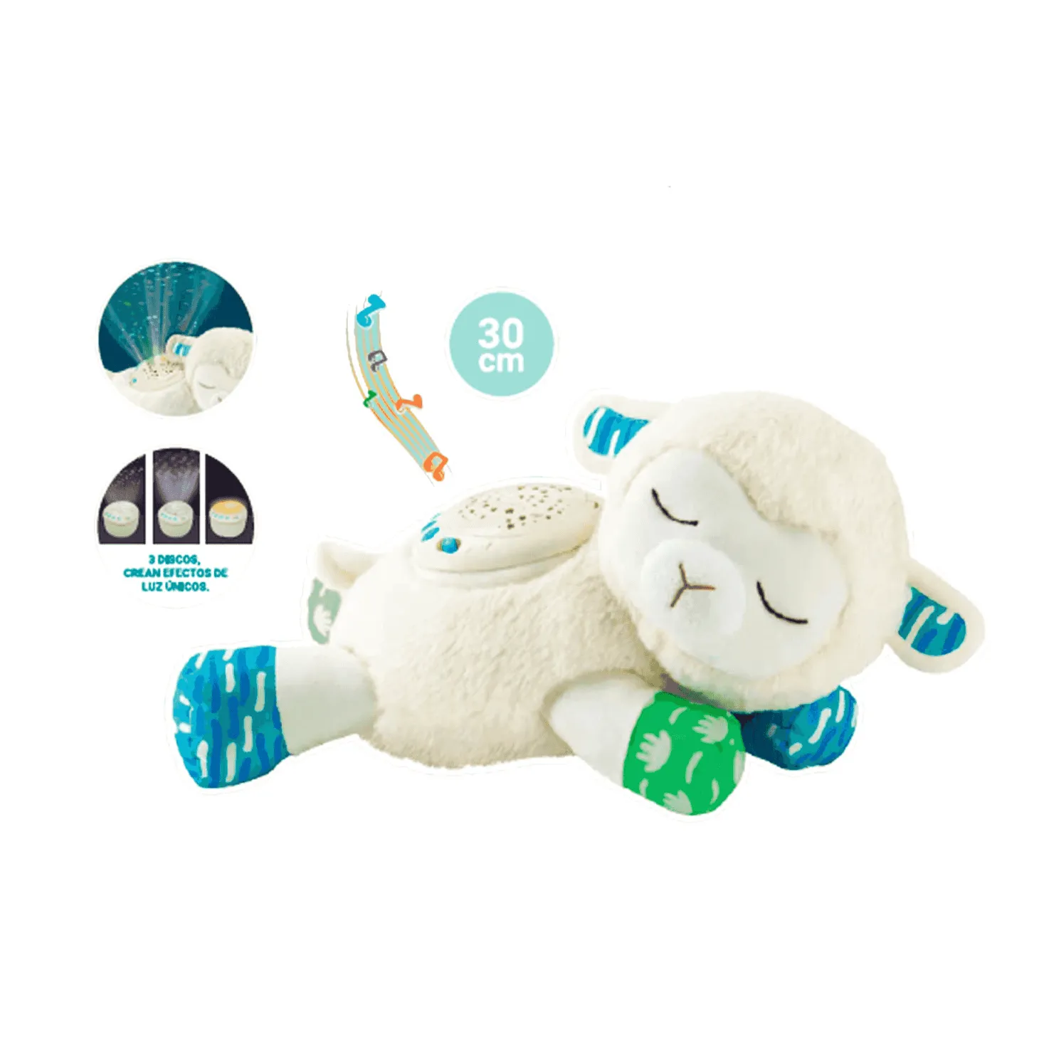 Petit Planet Ovejita Dulces Sueños Dory – Peluche Musical para Bebés con Melodías Relajantes