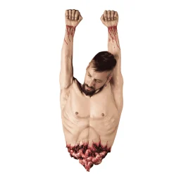 Photocall Hombre cortado por la mitad para disfraz