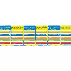 Pictionary – Juego de mesa familiar con pizarras, rotulador y reloj de arena