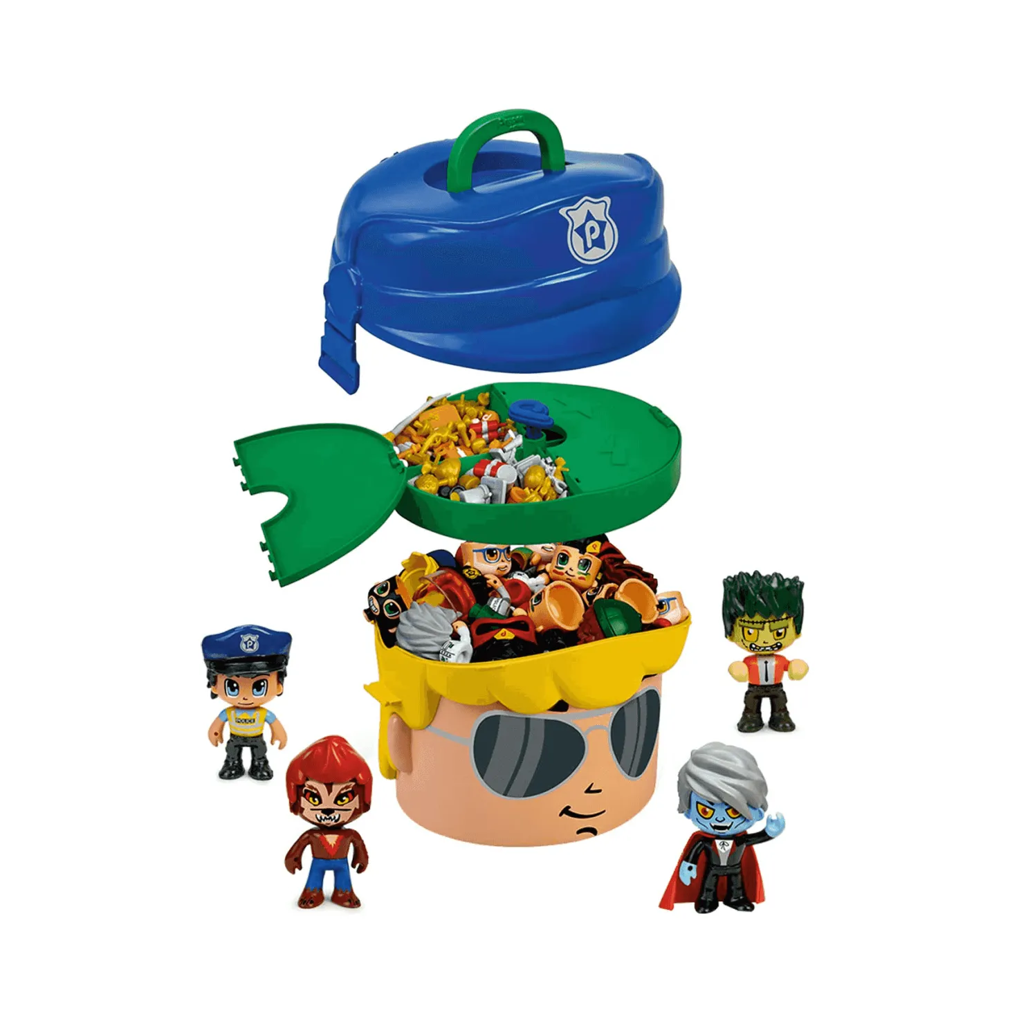 PinyPon Action Contenedor Policia y Monstruos Terroríficos