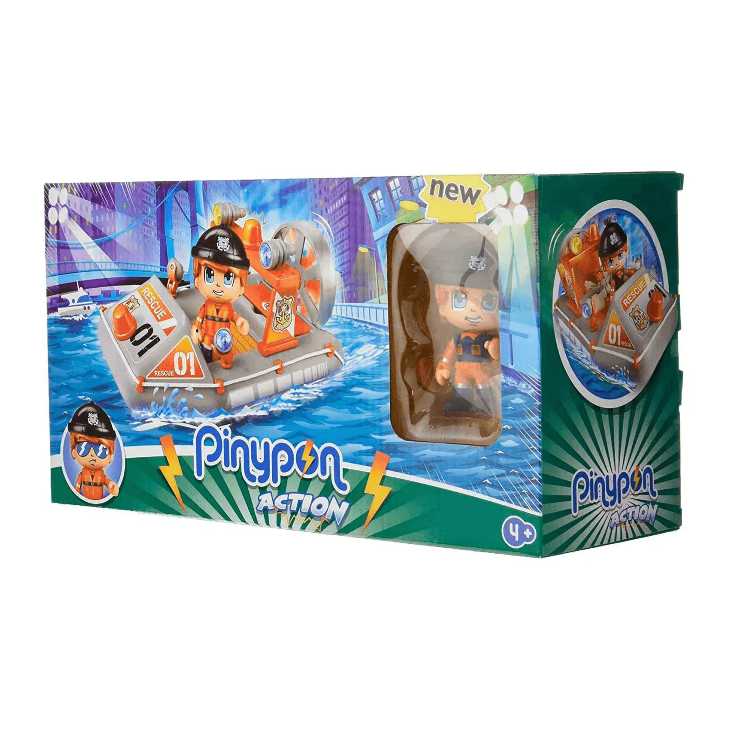 PinyPon Action Lancha de Rescate Con Figura