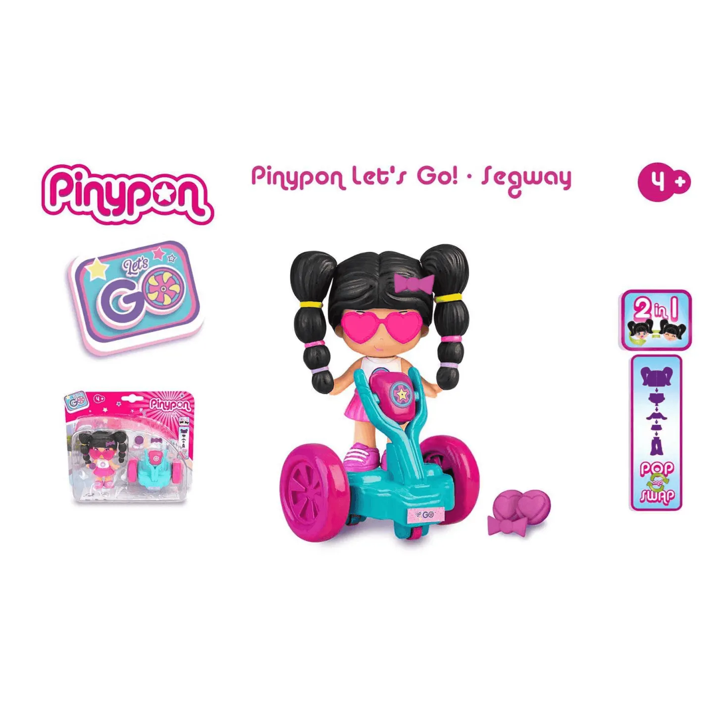 Pinypon Lets Go Segway Muñeca