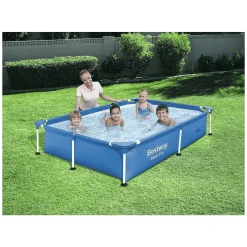 Piscina Desmontable Rectangular Tubular Infantil 221x150x43 cm