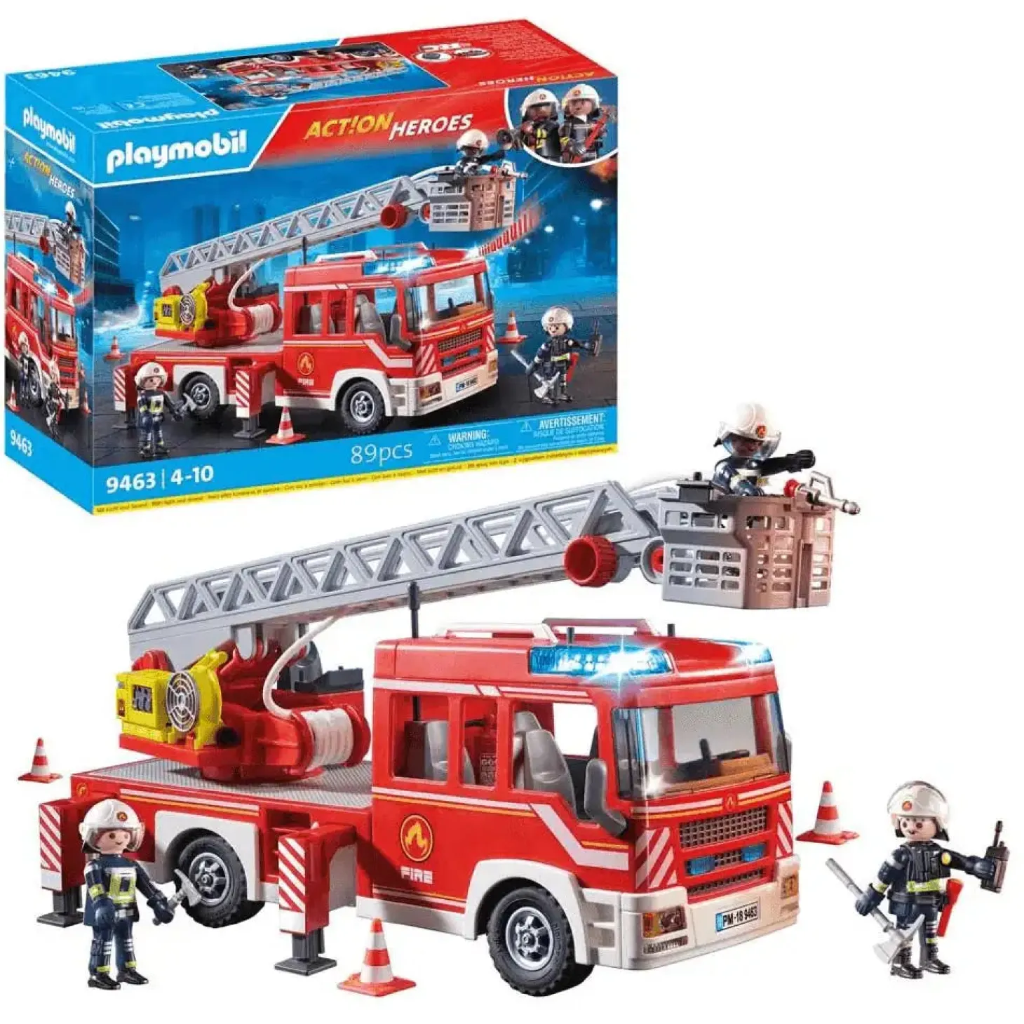 Playmobil Action Heroes Camión de bomberos con escalera