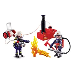 Playmobil Bomberos Con Bomba De Agua 9468