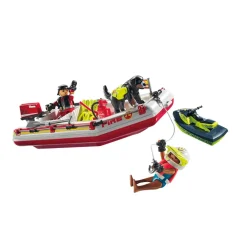 Playmobil Bote de Bomberos con Moto Acuática