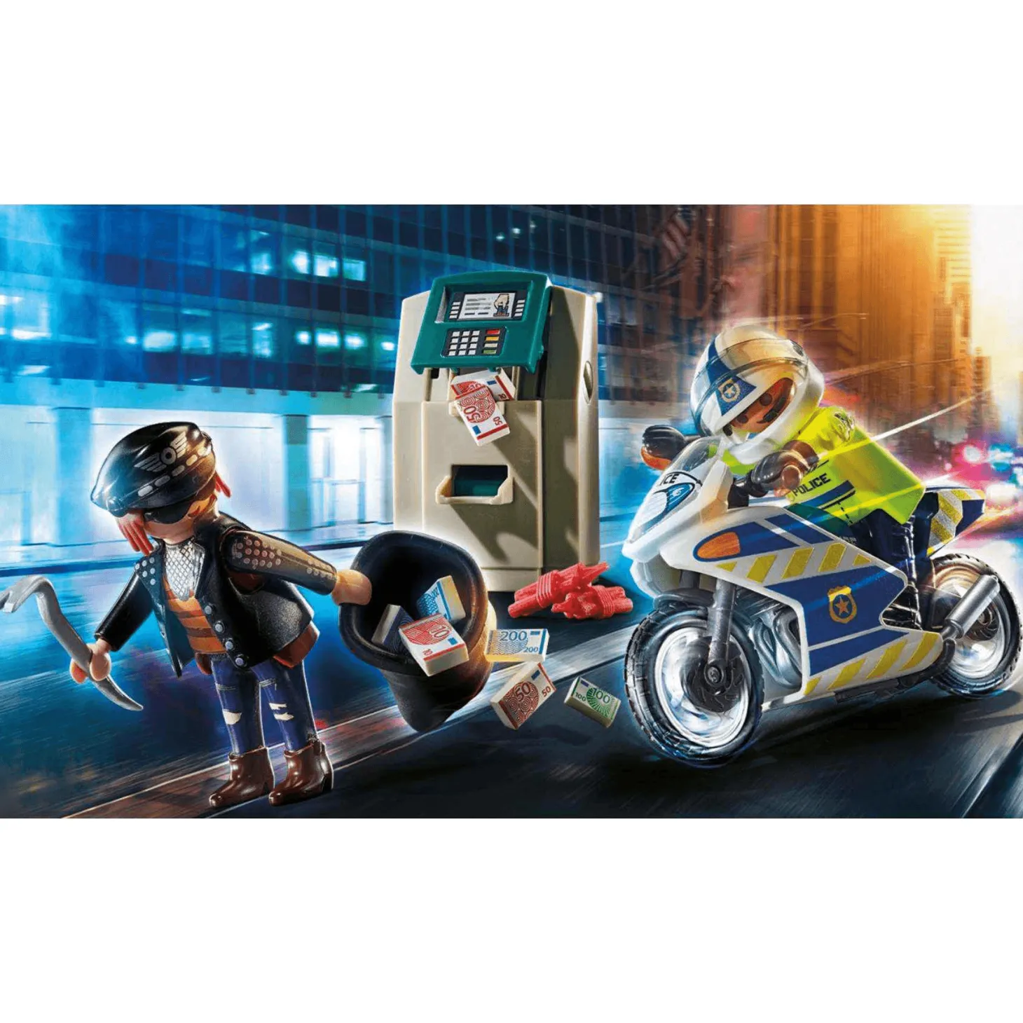 Playmobil City Action Moto de policía: persecución del ladrón 70572