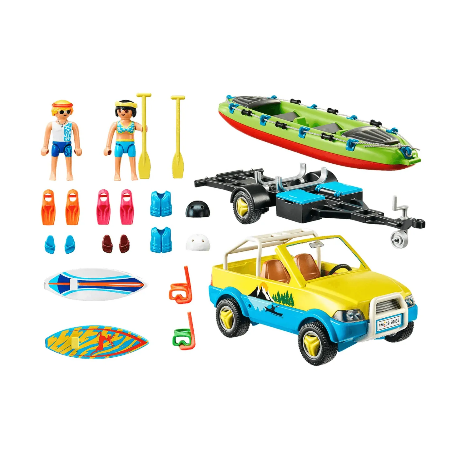 Playmobil Family Fun Beach Coche de Playa con Canoa 70436