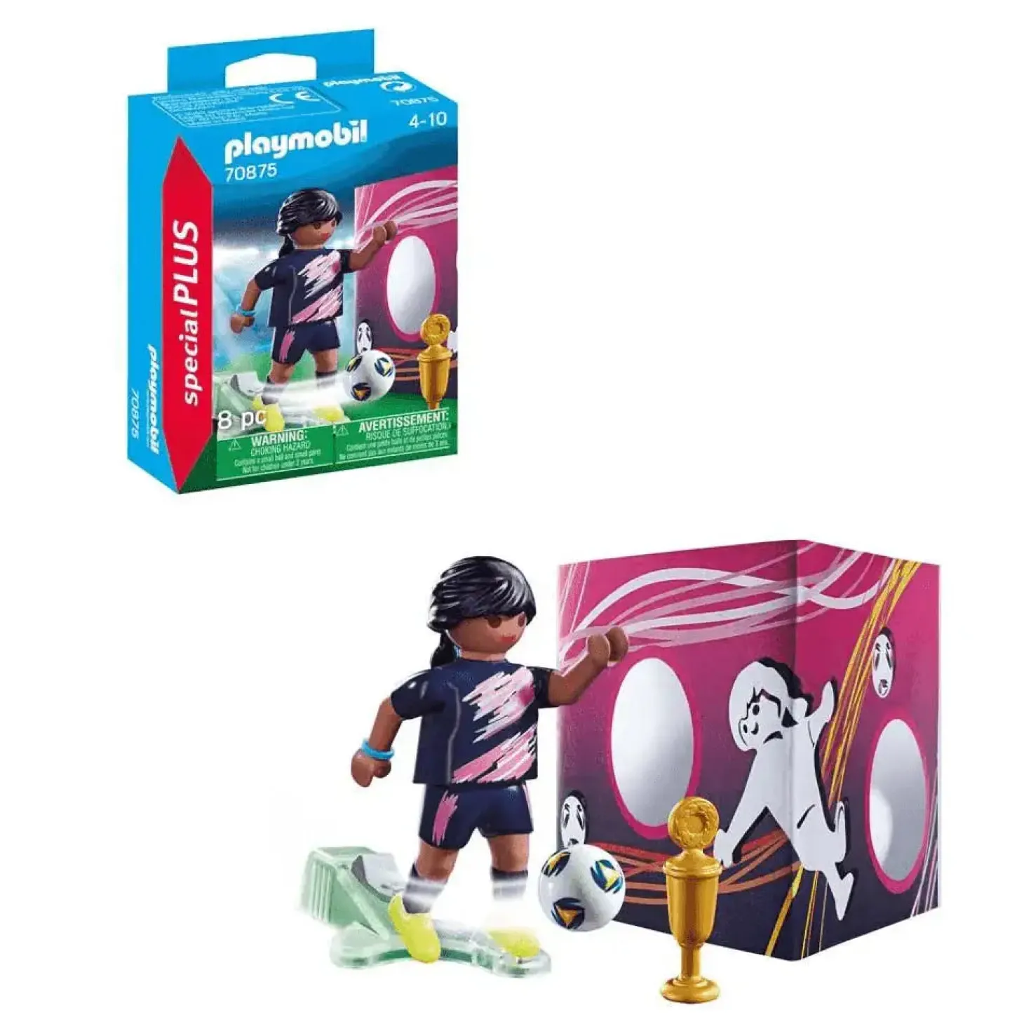 Playmobil Futbolista con muro de gol