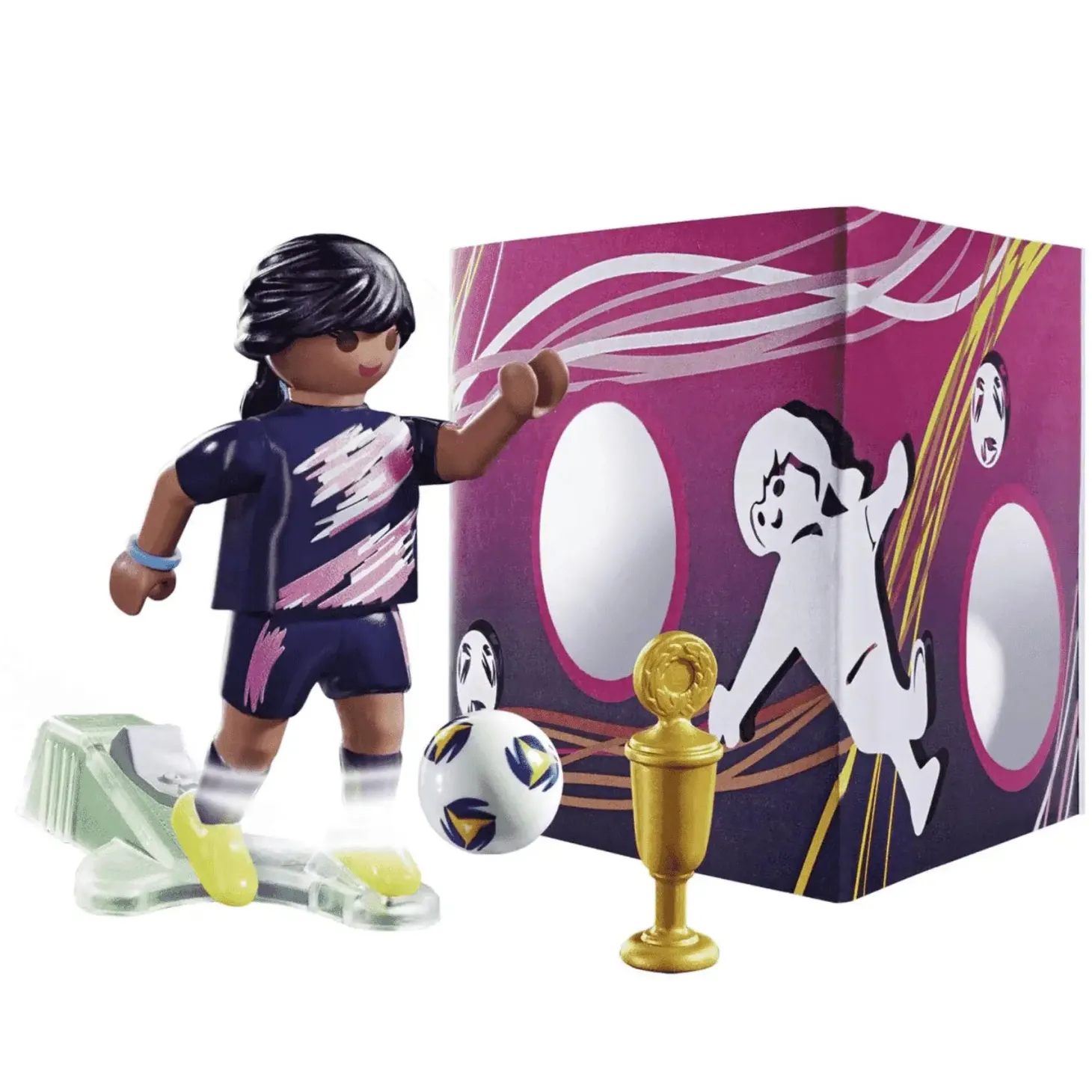 Playmobil Futbolista con muro de gol