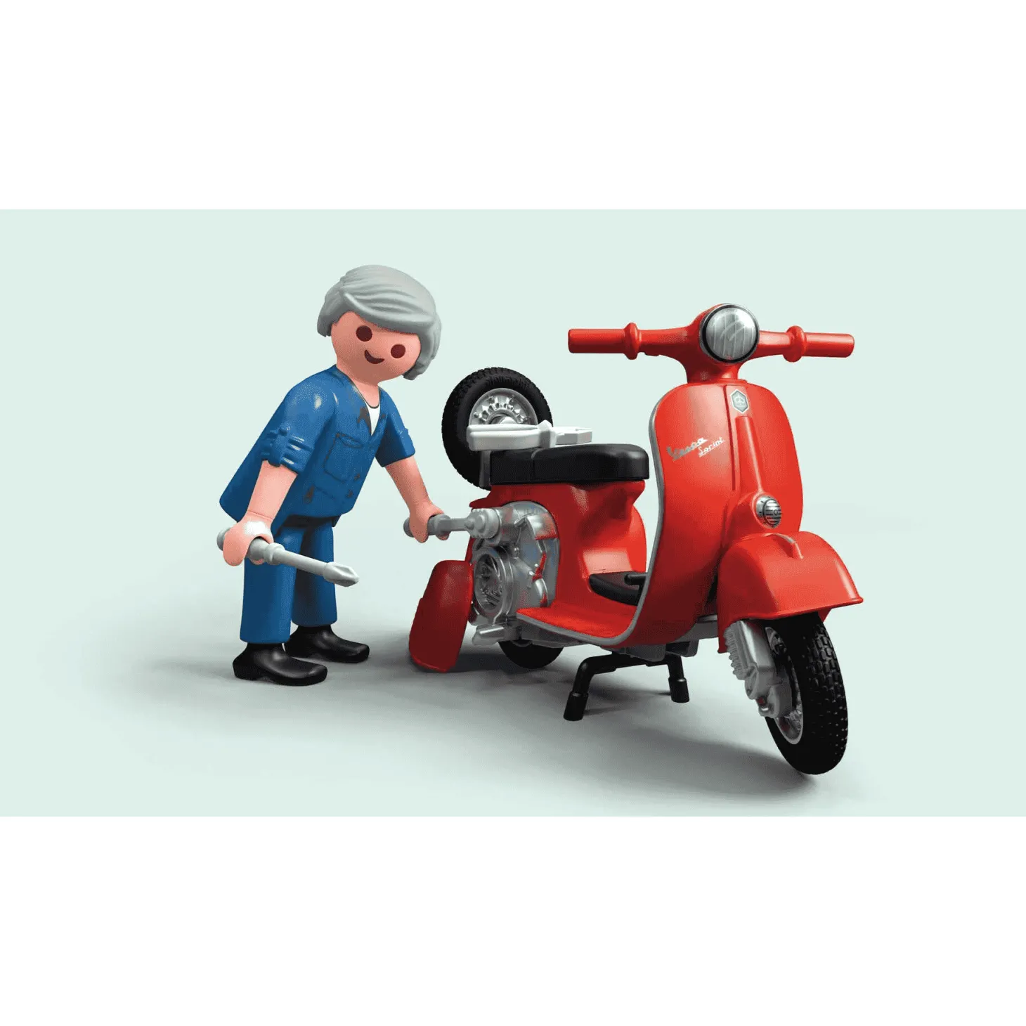 Playmobil Taller Vespa Retro Años 60 con Accesorios