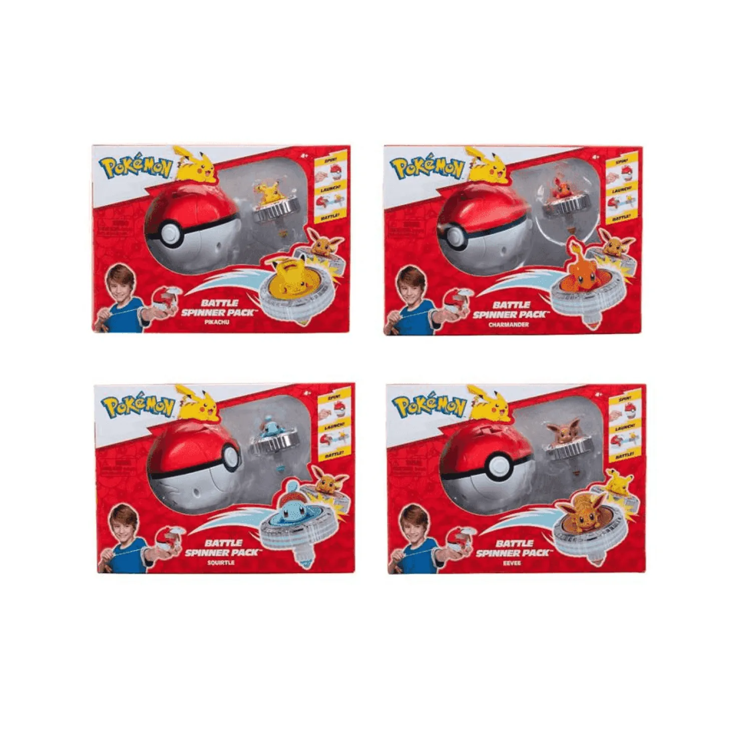 Pokémon Battle Spinner Surtido – ¡Lanza, gira y combate!