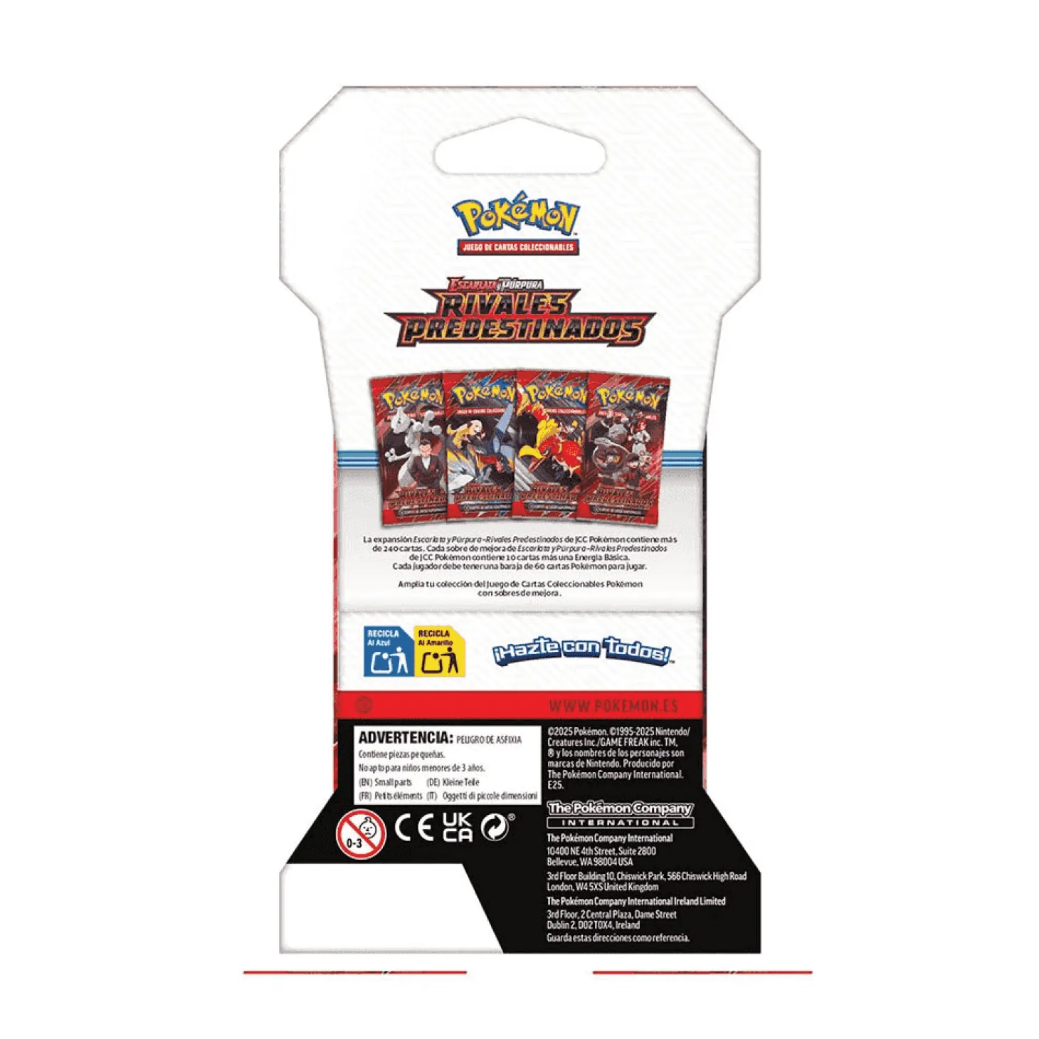 Pokémon TCG: Sleeved Booster Rivales Predestinados – Mayo 2025