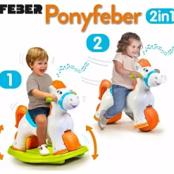 Ponyfeber 2 en 1 – Correpasillos y balancín con sonido