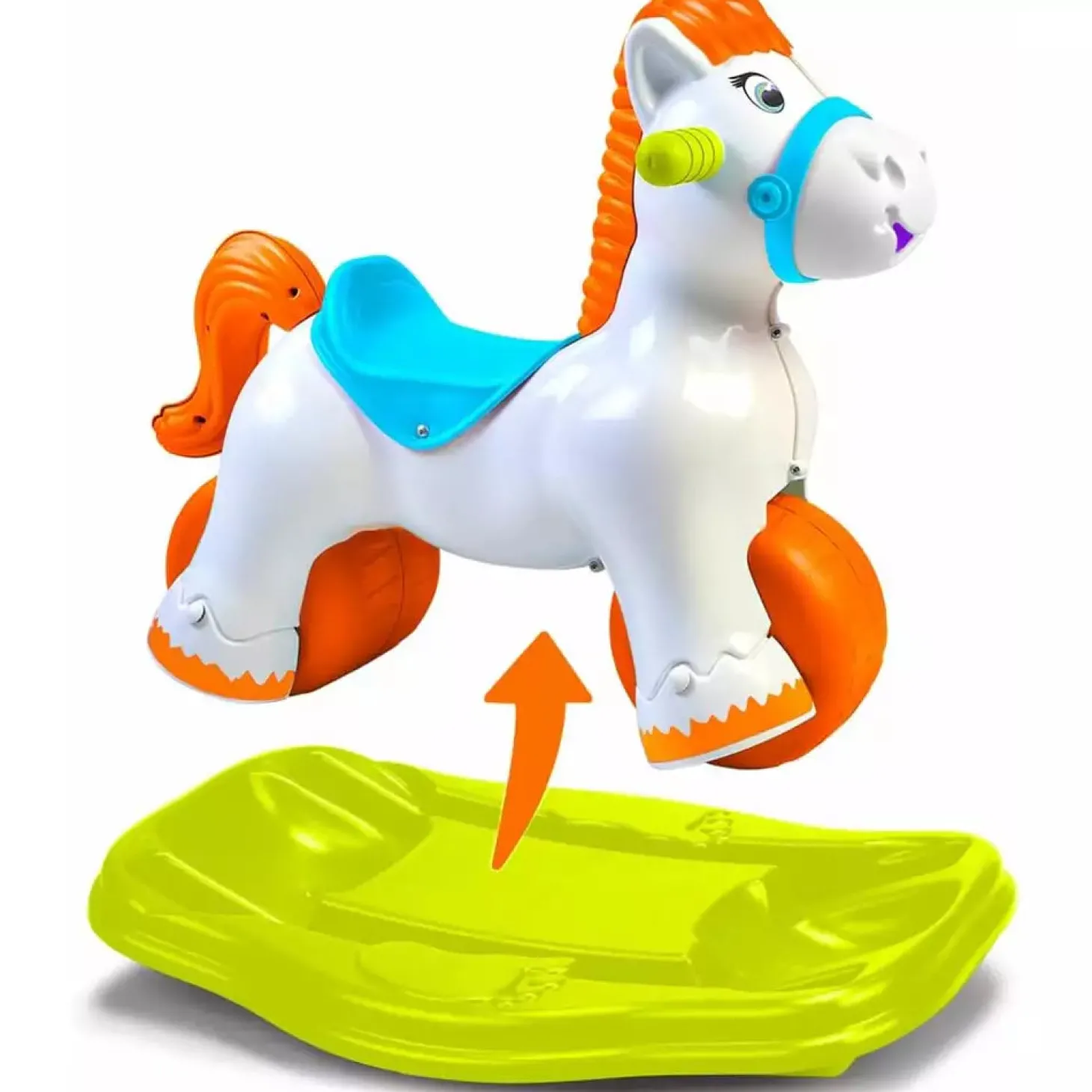 Ponyfeber 2 en 1 – Correpasillos y balancín con sonido