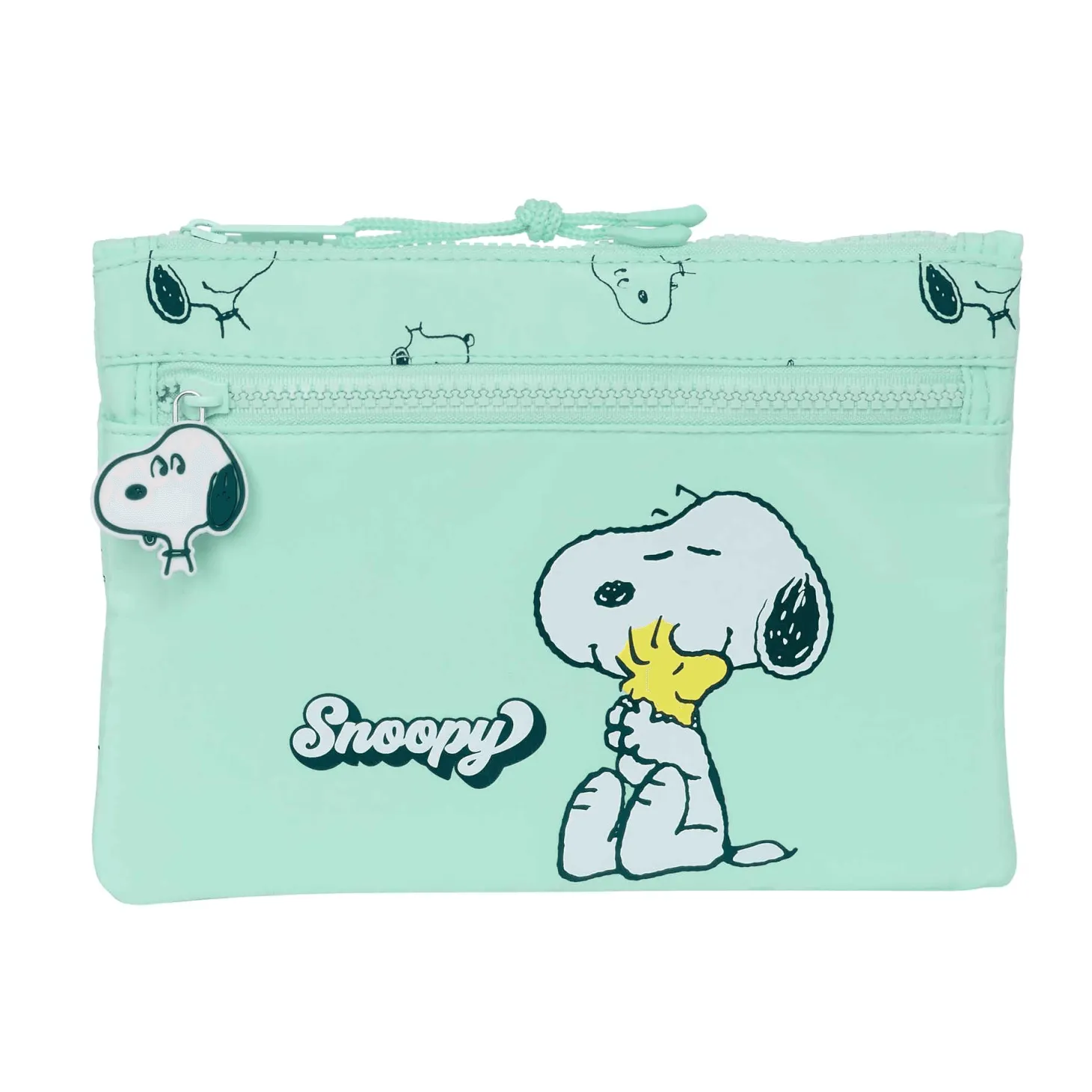 Portatodo Grande con Dos Cremalleras Snoopy Groovy