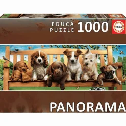 Puzzle 1000 Perritos En El Banco Panorama