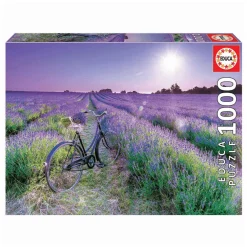 Puzzle 1000 piezas Bicicleta Campo Lavanda