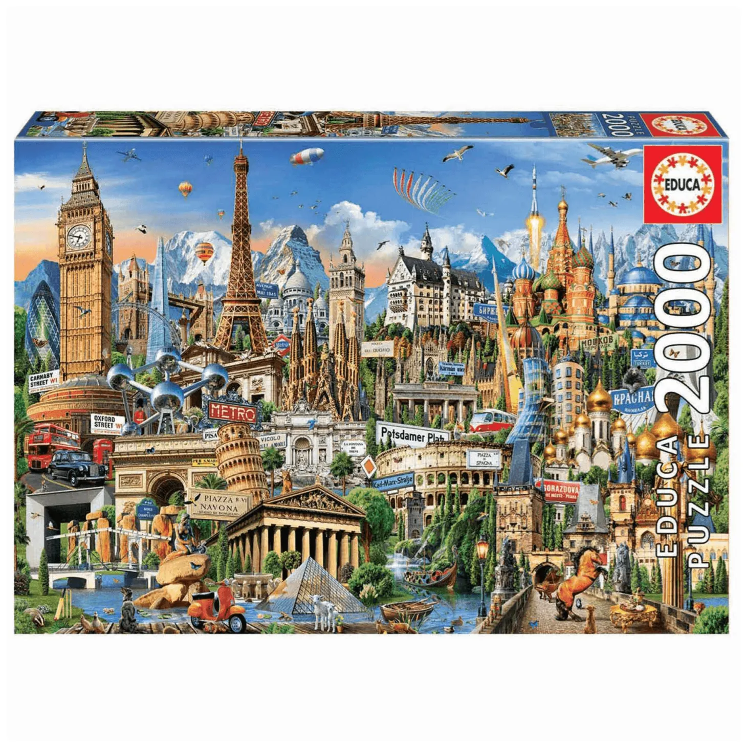 Puzzle 2000 piezas Simbolos De Europa