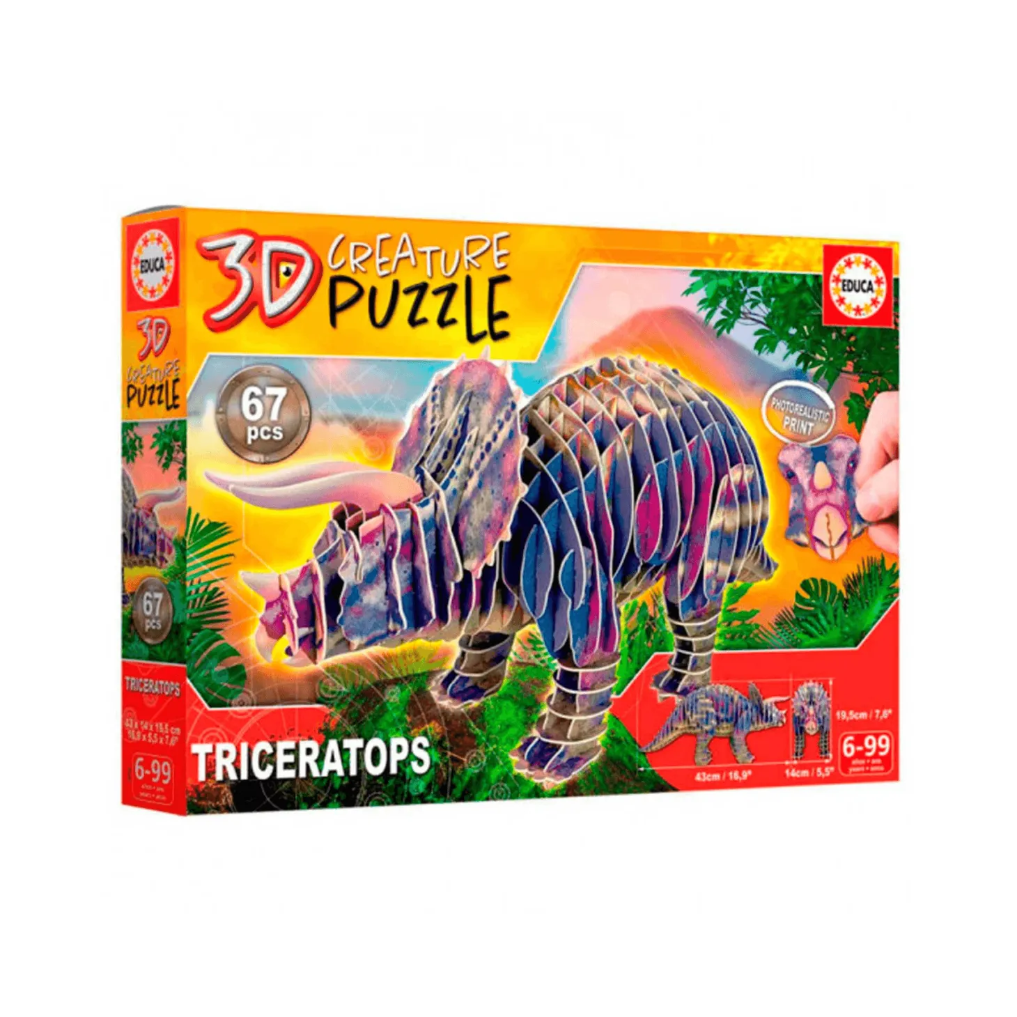 Puzzle 3D Creature Triceratops