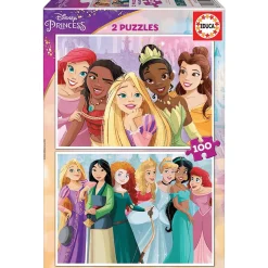 Puzzle Princesas Disney 2 x 100 Piezas