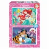 Puzzle 2X48 piezas Princesas Disney Ariel y Yasmin