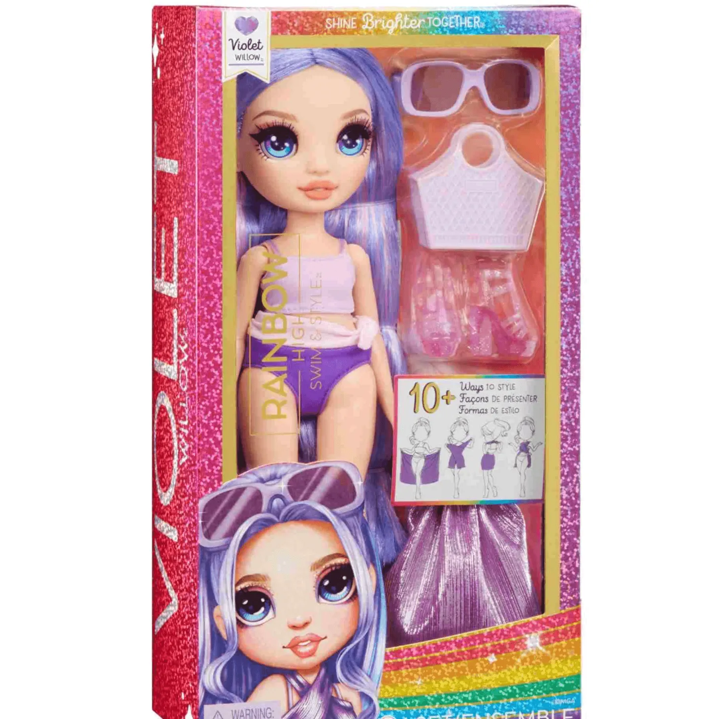 Rainbow High Muñeca Diversion Bajo El Sol Violet Purple