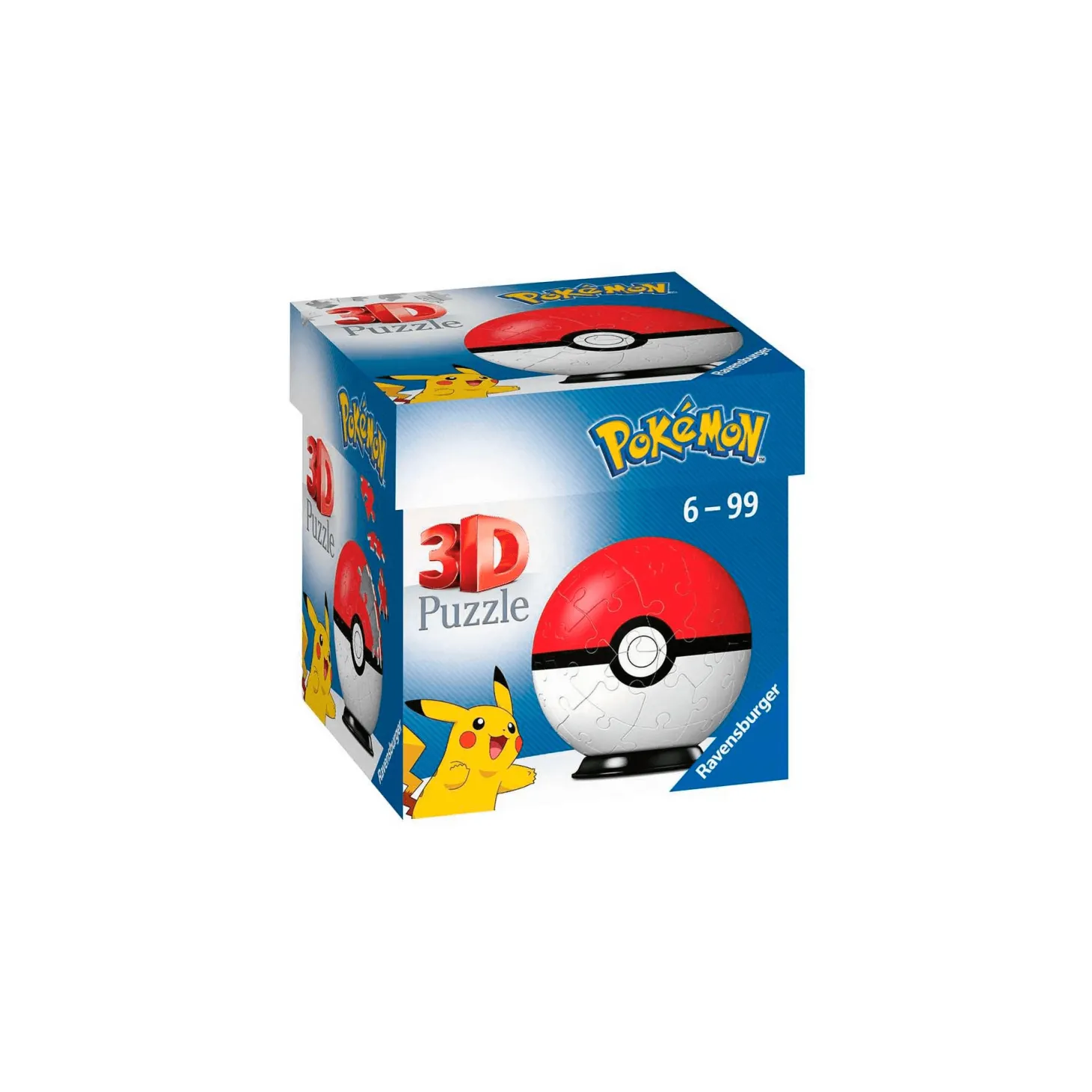 Ravensburger 3D Puzzle Pokémon Pokeball Clásica Roja, 54 Piezas, 6+ Años